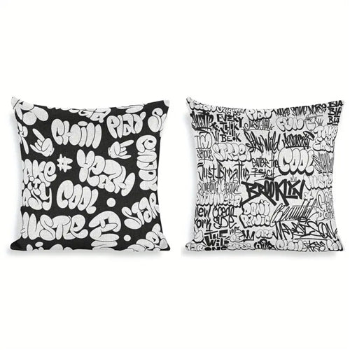 Abstract Graffiti Cushion Temu