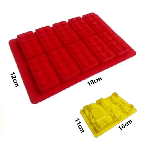 2pk Silicone Gummy Lego Moulds- Lge Amazon