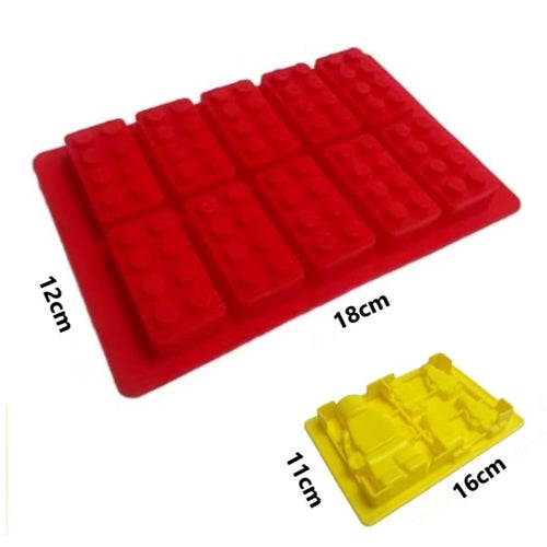 2pk Silicone Gummy Lego Moulds- Lge