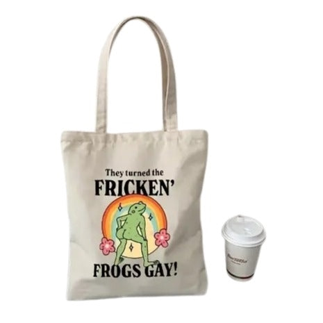 Fricken' Frogs Are Gay Tote Bag Temu