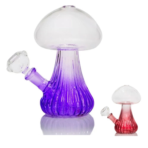 Glass Colour Mushroom- 17cm Xu Bongs