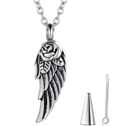 Angel Wing Ash Keeper Necklace
