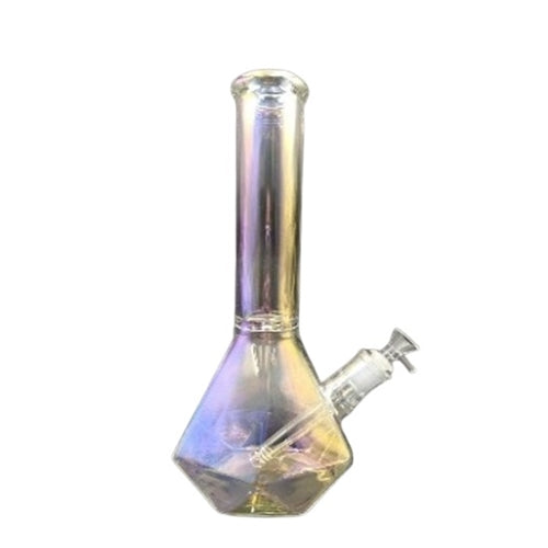 Hex Base Beaker- 35cm (Holo. Rainbow) Xu Bongs