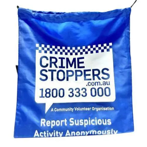 CrimeStoppers String Bag High on Chapel