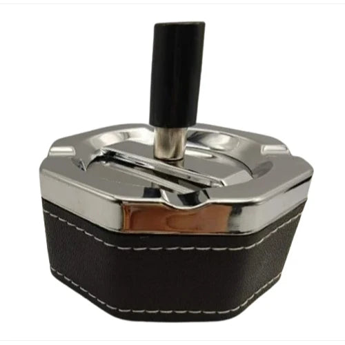 Leather/Metal Ashtray