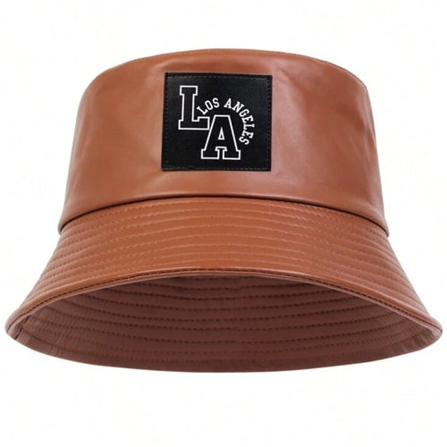 LA Leather Bucket- Brown