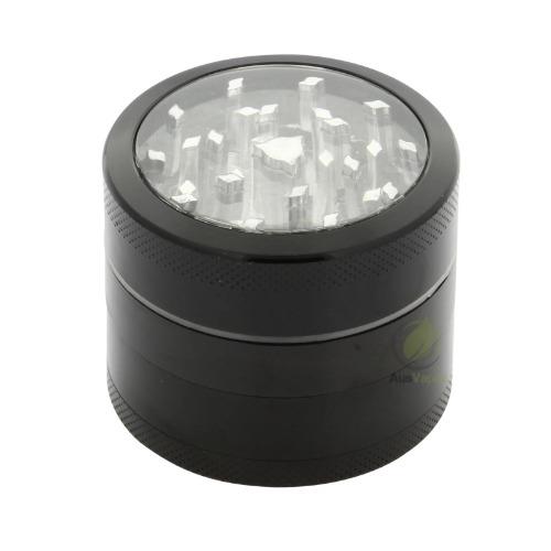 4pc Window Grinder 50mm- Blk Wholesale Vaporizers