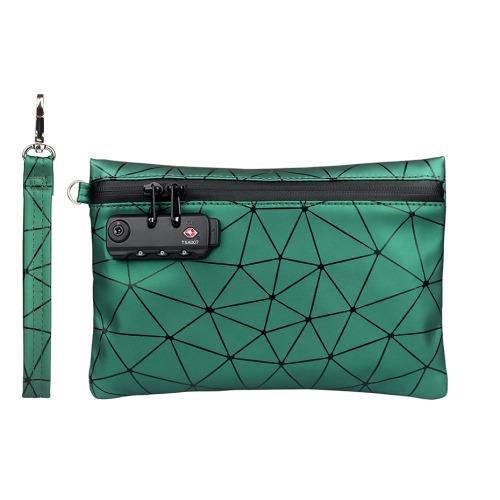 FD S/Proof Bag w/Lock- Green Geo