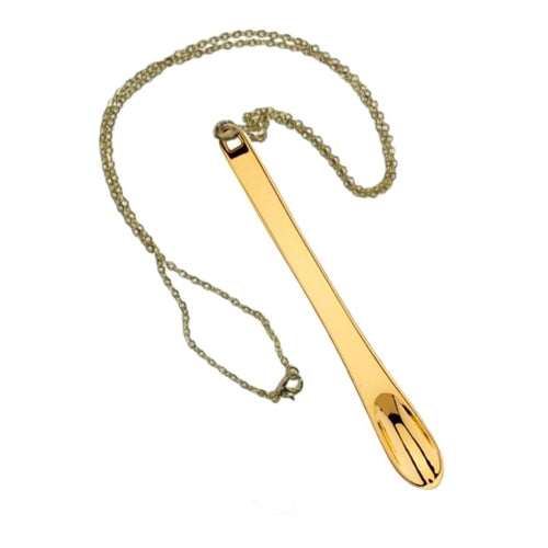 Slim Gold Mini Spoon Necklace