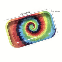 Rainbow Swirl Rolling Tray- 27x16cm