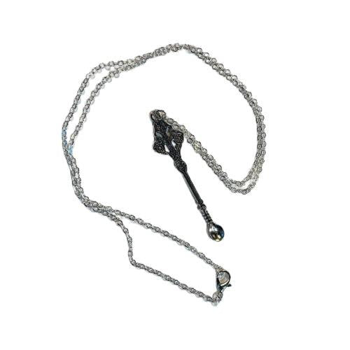 Ornate Spoon Silver Necklace High on Chapel