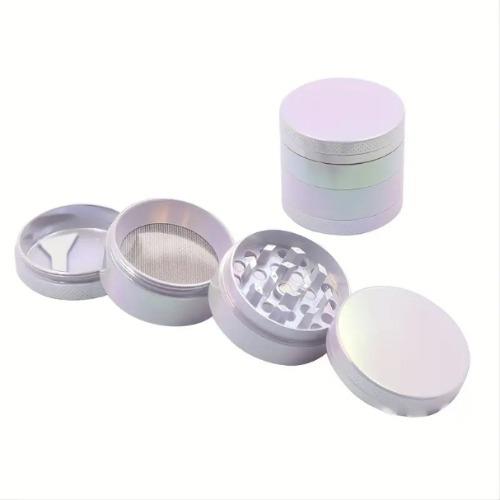 4pc Iridescent Zinc Grinder- 40mm Temu
