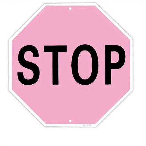 Stop Sign- Pink Temu