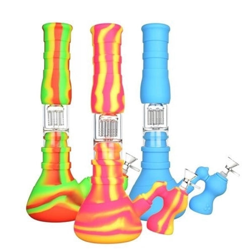 Silicone Beaker w/Triple Tree Chamber 37cm Down Under Wholesalers
