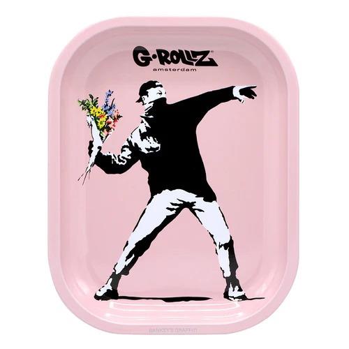 G-Rollz Tray Small- Flower Thrower Pink Cig Corp