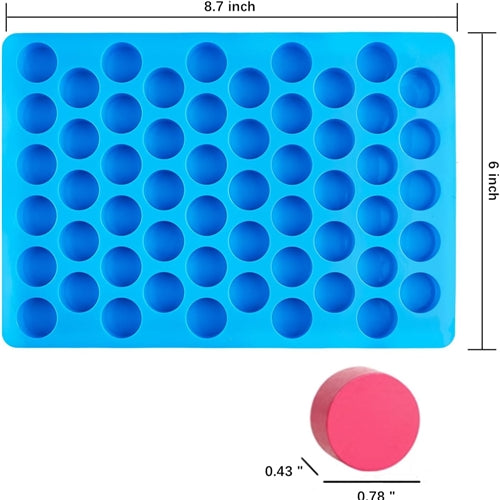 55-Hole Round Silicone Mould