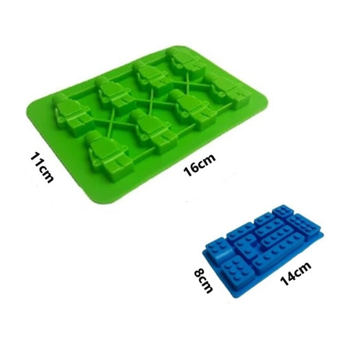 2pk Silicone Gummy Lego Moulds- Sml