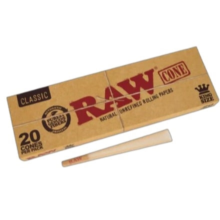 RAW Classic P/R Cones 20pk Kingsize Cig Corp