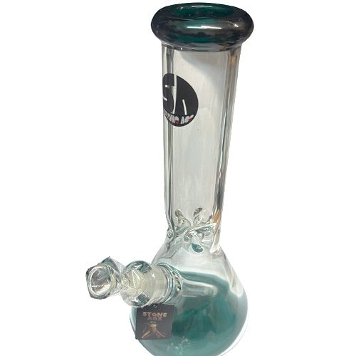 SA Premium Beaker- 9mm Teal Rim/Base 30cm Trio Trading