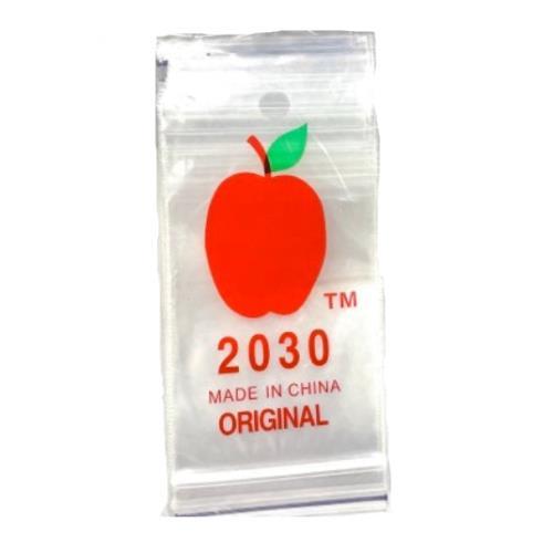 Clear Bags w/ Blue Line, 50x70mm