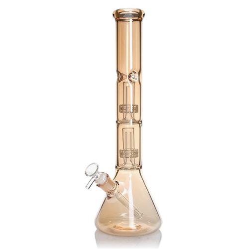 Champagne Twin Showerhead Beaker 36cm Shenghong Glass