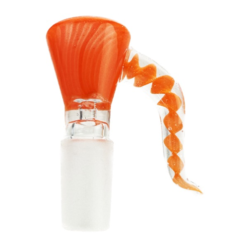 W/W Coloured Glass Cone w/ Handle- 14mm