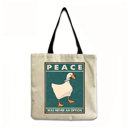 Peace Was Never An Option Tote Bag Temu