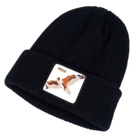 High Eagle Beanie- Black Temu