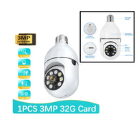 Bulb Wifi Camera w/32GB SD Card