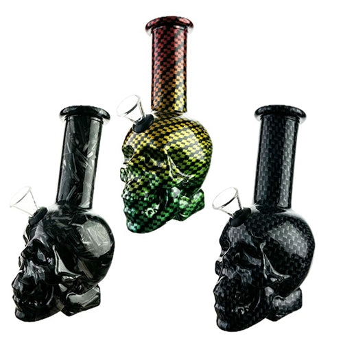 Skull Glass Pocket Pipe- Blossom Down Under Wholesalers