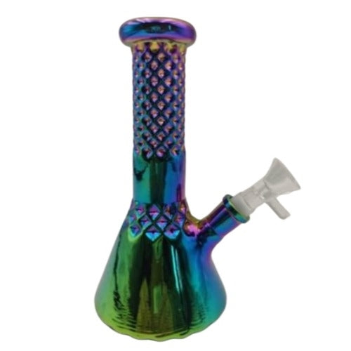 Rainbow Glass Beaker- 17cm
