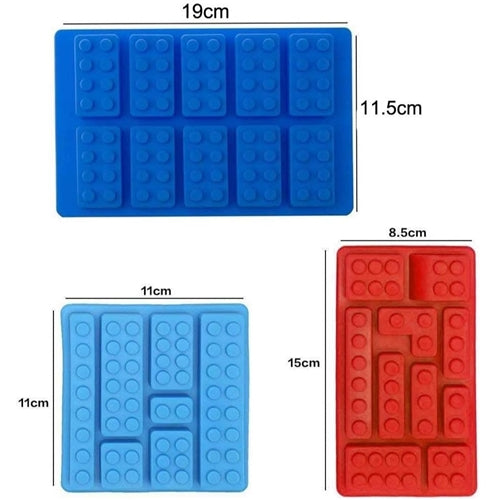 3pk Silicone Gummy Lego Moulds Amazon