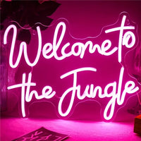 Welcome To The Jungle Neon Sign- Pink