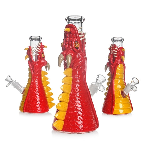 Glass 3D Dragon Pipe 27cm Shenghong Glass