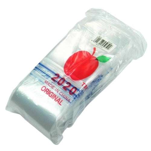 Clear Bags w/ Blue Line, 50x50mm