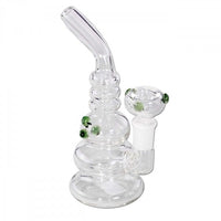 Black Leaf Mini Bubbler- Green