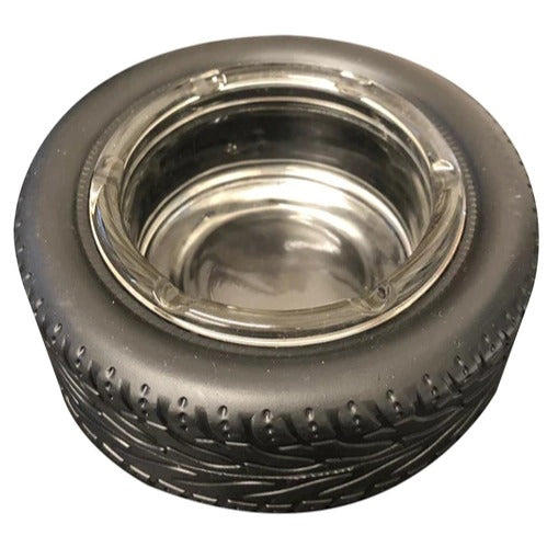 Wheel Glass Ashtray 14cm Cig Corp