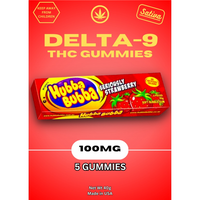5pk Delta-9 THC Gummies- Hubba Bubba S/berry