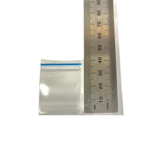 Clear Bags w/ Blue Line, 32x32mm JD Suppliers