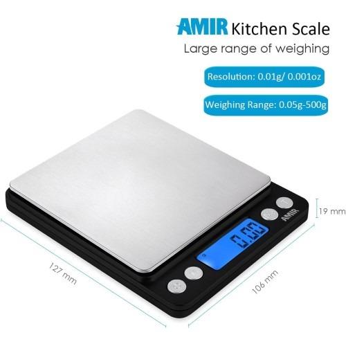 Amir Digital Scale 0.01 x 500g- Blk Amazon