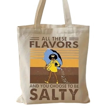 Choose to Be Salty Tote Bag Temu