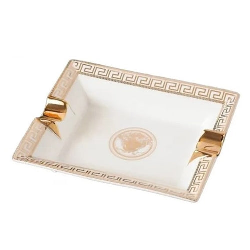 Cigar Ashtray 10x14cm- Gold Medusa Trio Trading
