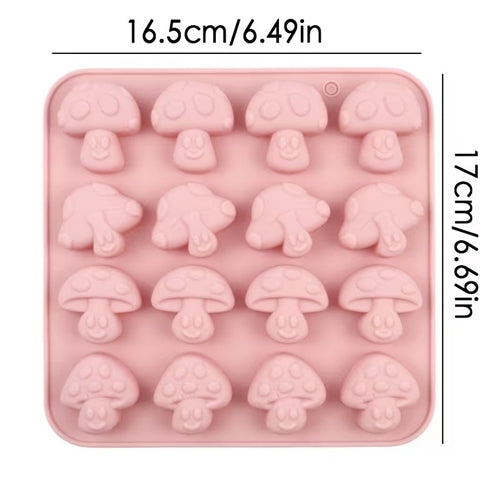 16-Hole Mushroom Silicone Mould