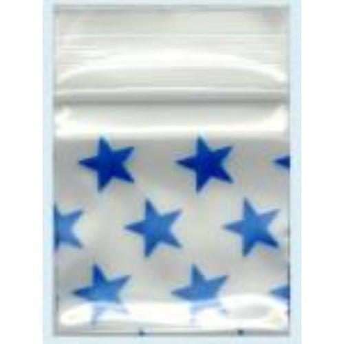 Printed Bags, 26x26mm- Blue Stars Agung