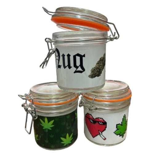 Glass Stash Jar- 260ml High on Chapel