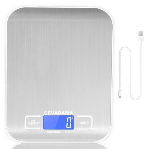 USB Rechargable Kitchen Scale 10kgx1.0g