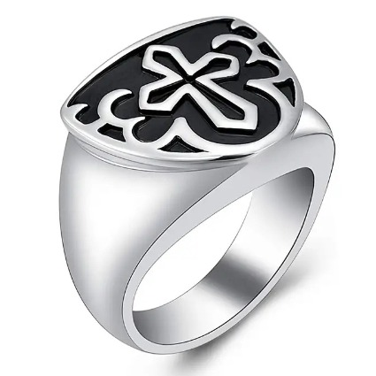 Engraved Snuff Ring- Silver