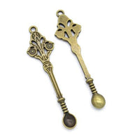 Ornate Spoon Brass Keychain