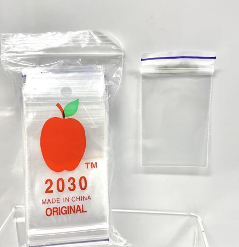 Clear Bags w/ Purple Line, 50x70mm