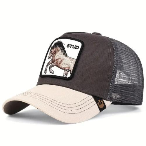 Stud Horse Cap- Grey Temu